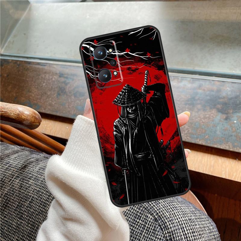 Japan Ninja Samurai Red Sun Case For Realme 15 Pro 11 12 13 14 Pro Plus C65 C67 C61 C53 C55 C51 C25 C63 C71 C75 GT6 GT7
