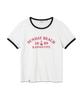 LEE Women Typing Ringer T-Shirt White