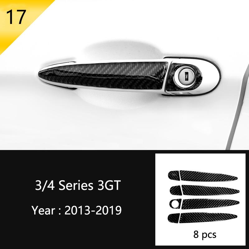 Car Styling Carbon Fiber Interior Button Panel Decoration Cover Trim Sticker Frame For BMW 3 Series F30 3gt F34 F32 Accessories