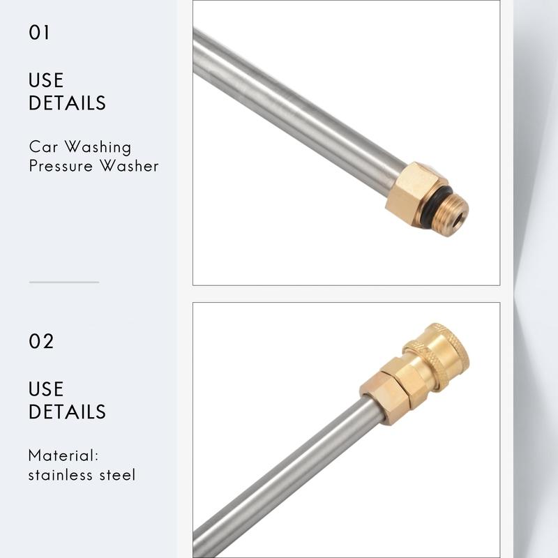 90 Inch Universal Wand Set Car Washing Pressure Washer Wand Extension, Replacement Lance Power Washer Lance 1/4 Inch Thread Quic