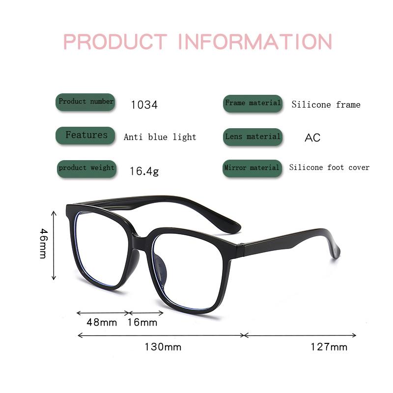 Anti-blue Light Glasses Luxury Square Children Eyewear Fashion Cute Kid Eyeglasses Blue Light Blocking Boy Girl Computer Eyeglas