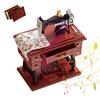 Sewing Machine Vintage Music Box Hand-Crank Decoration Music Box Matte Sewing Machine Ornament for Wedding Party Gathering Home
