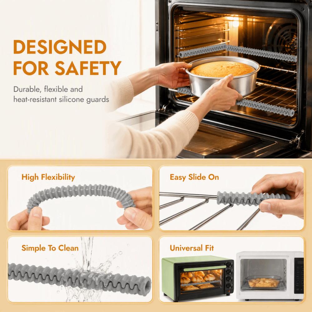 3PCS Anti Scalding Oven Shelf Cover Silicone Oven Rack Cover Oven Rack Protector For Oven