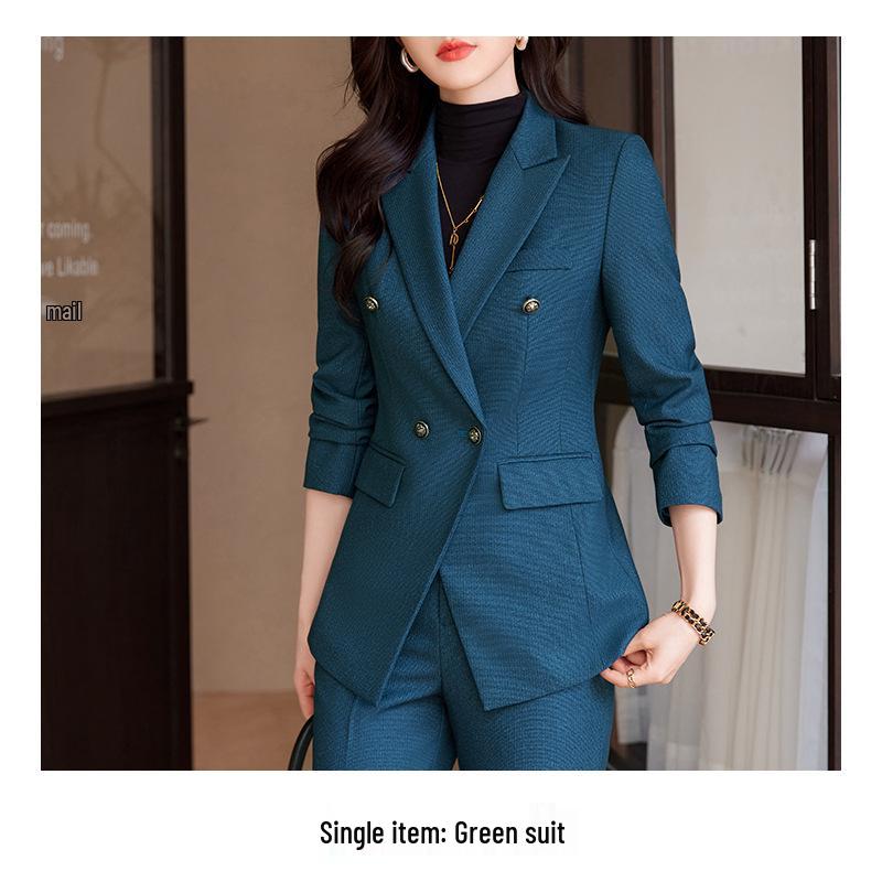 Women's High-End Professional Suit Set - 2025 Autumn/Winter Formal Wear - New Arrival with Jewelry Accents