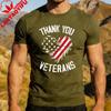 Thank You Veterans Patriotic Shirt American Flag Heart Printed Tshirt Memorial Day 2026 TShirt Men Women Crewneck Cotton Tee