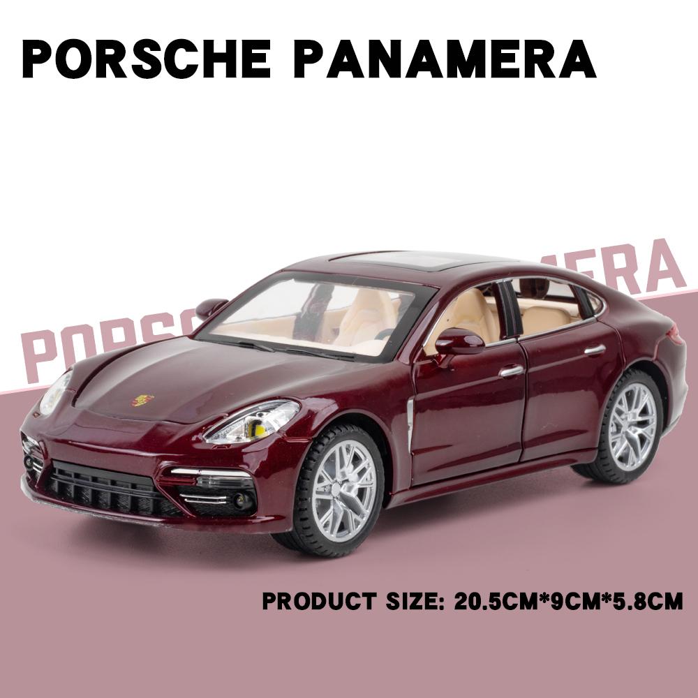 1:24 Porsche Panamera Leichtmetall-Druckguss & Spielzeugmodelle Simulation Sound und Licht Rückzieher Kinderspielzeugsammlung Geschenk