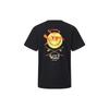Li Ning X OG Slick Collaboration Smiley Face Letter Loose Short Sleeve T-Shirt Unisex T-Shirts Black AHST673-3