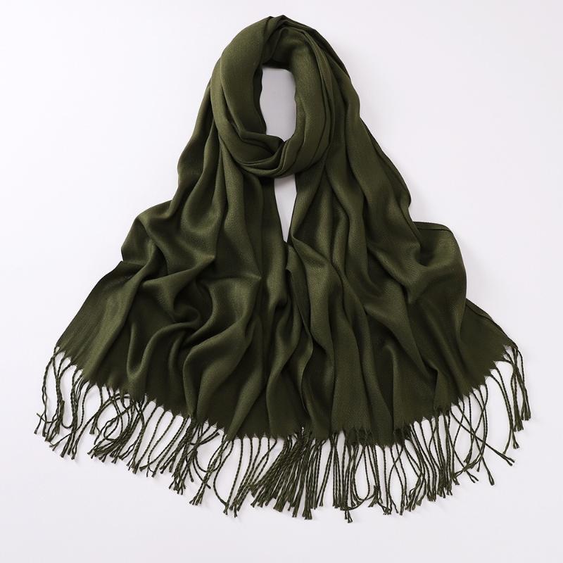 Long Faux Camere Scarf Women'S Sli Warmth Autumn Winter Color Awl Simple Sle Faionable Ne Warmer