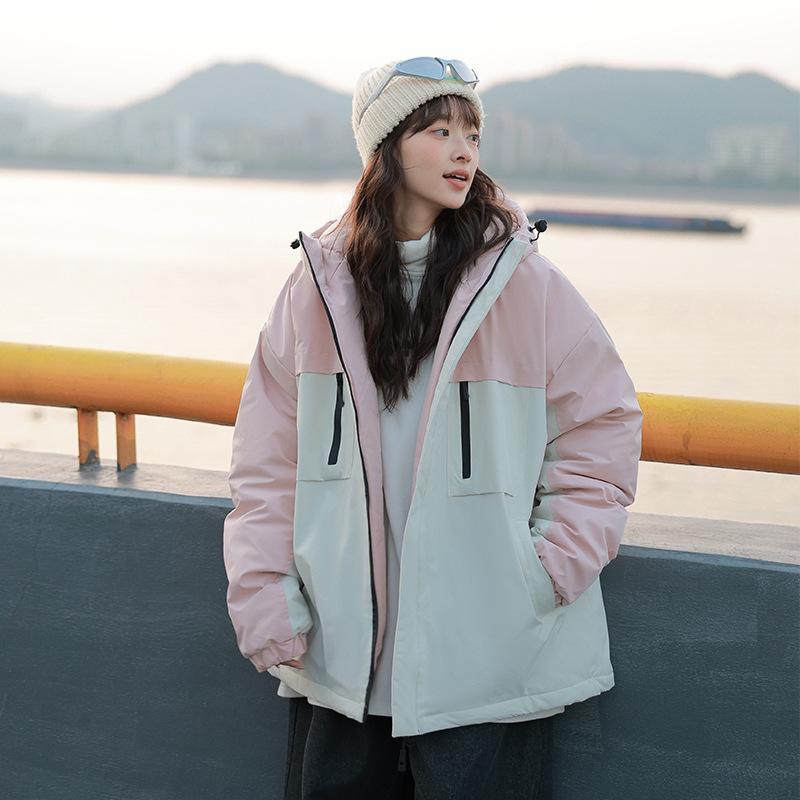 Men's Casual Cotton Jacket Hooded Solid Color Winter Daily    