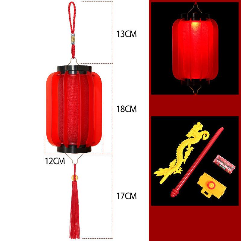 Horse Year New Year Lantern Chinese Style Red Handheld Lantern Tassel Cloth Lantern Hanging Ornament Festival Celebration