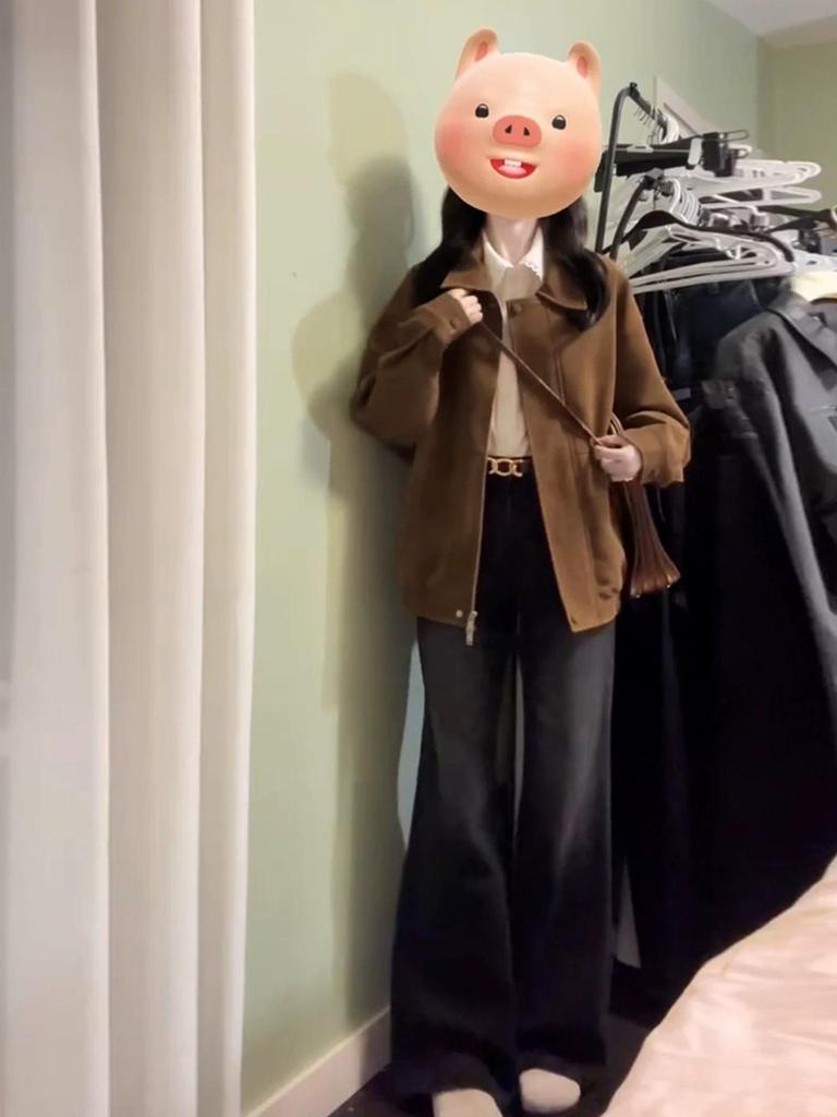 Women's Retro Brown Short Jacket - Autumn/Winter 2025 Korean Style