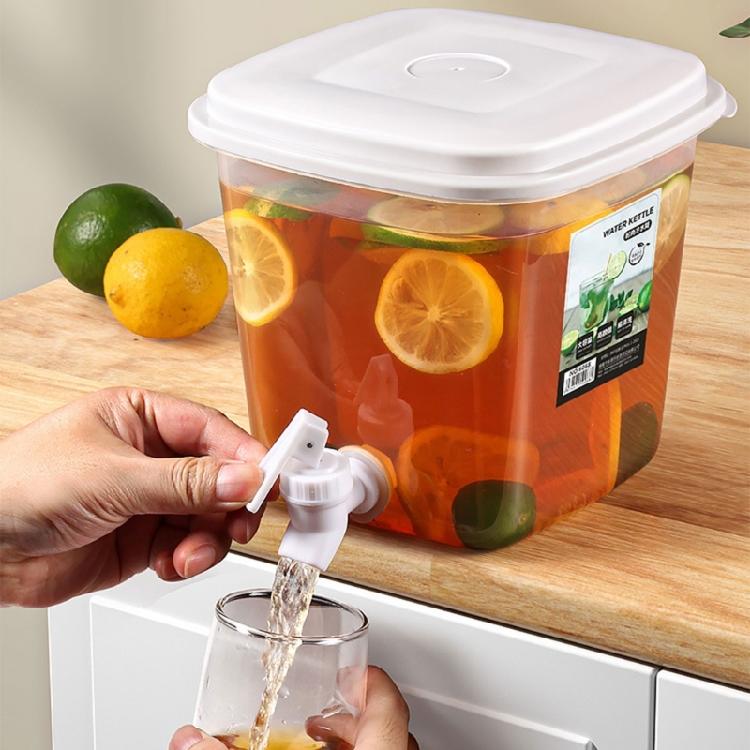 Grande Contenitore per Tè Freddo Limonate Dispenser d'Acqua Trasparente Dispenser per Bevande con Rubinetto Essenziale per la Cucina