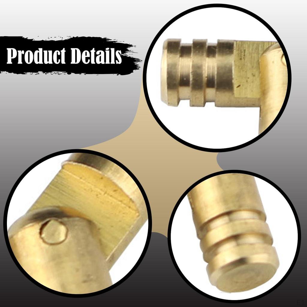 10 Brass Furniture Hinges, Cylindrical Barrel Concealed Hinges for Music Boxes,