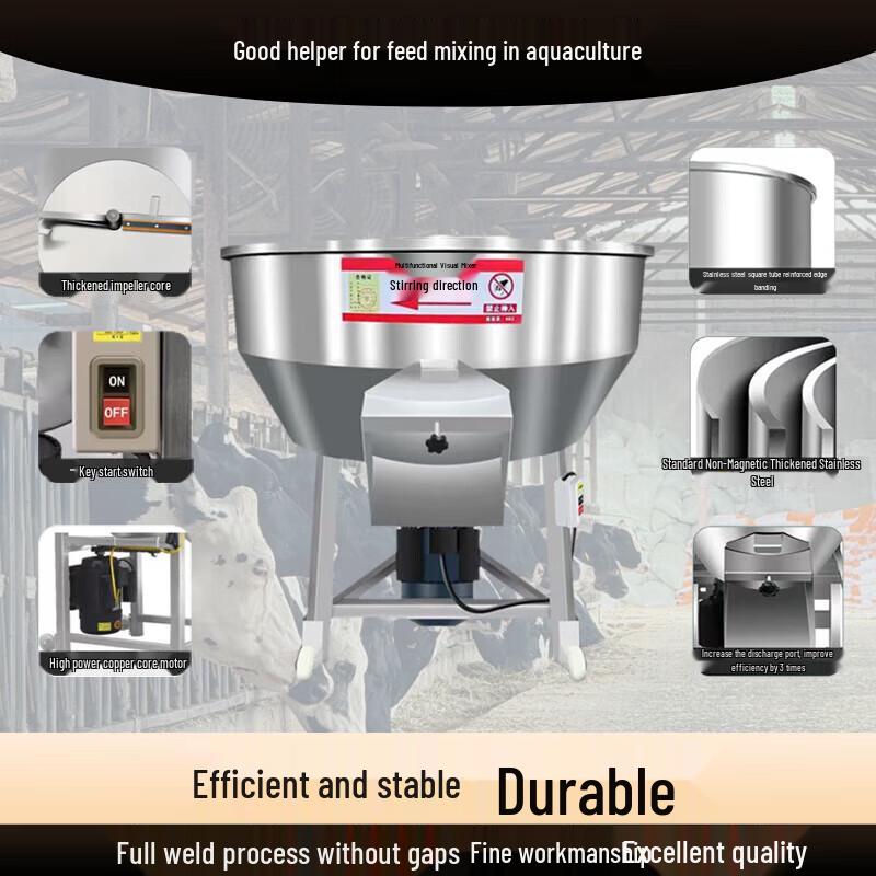 Jinggong 220V Large 304 Stainless Steel Dry/Wet Plastic Pellet Mixer CN Plug (adapter Included)