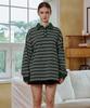 Alikim Arete Stripe Overfit Collar T-Shirt / Green