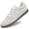 Men's Versatile Leather Casual Shoes: Summer Breathable White Sports Sneakers