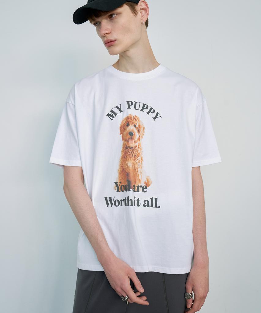 TRIP LE SENS My Puppy Oversized Short Sleeve Tee_Charcoal
