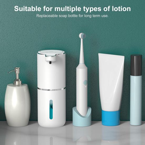 Waterproof Automatic Soap Dispenser USB-C Fast Charging 4 Foaming Settings IPX5 Waterproof Design Wash Dispenser