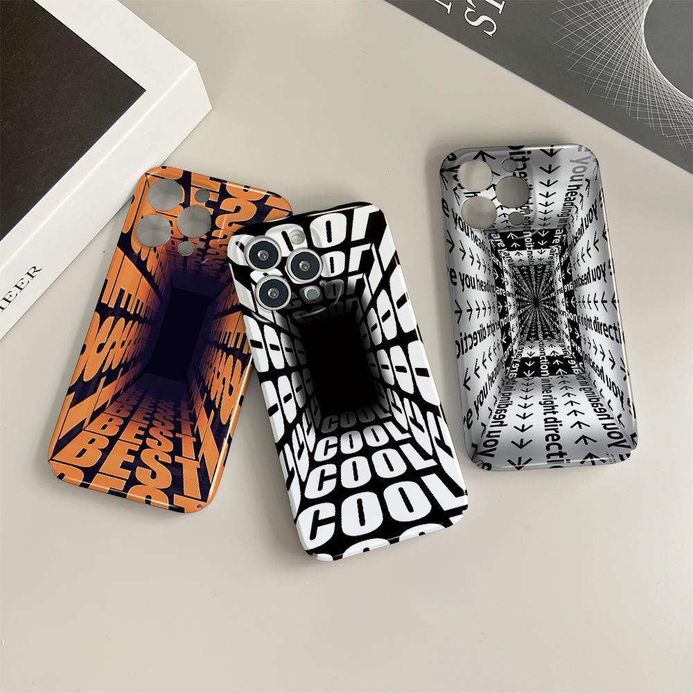 For iPhone 16 15 Samsung S23 S22 A13 A23 A52 A33 Huawei Honor Xiaomi Redmi OPPO Vivo Creative English Word Design Hard Full Camera Protect Case