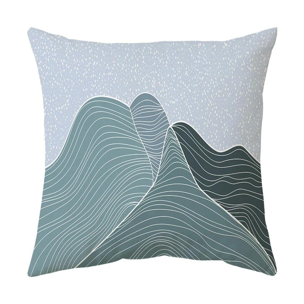 Stylish Abstract Mountain Pattern Pillow Covers Pattern Cushion Cover Suitable For Sofa Bedroom Car Pillow Cover
