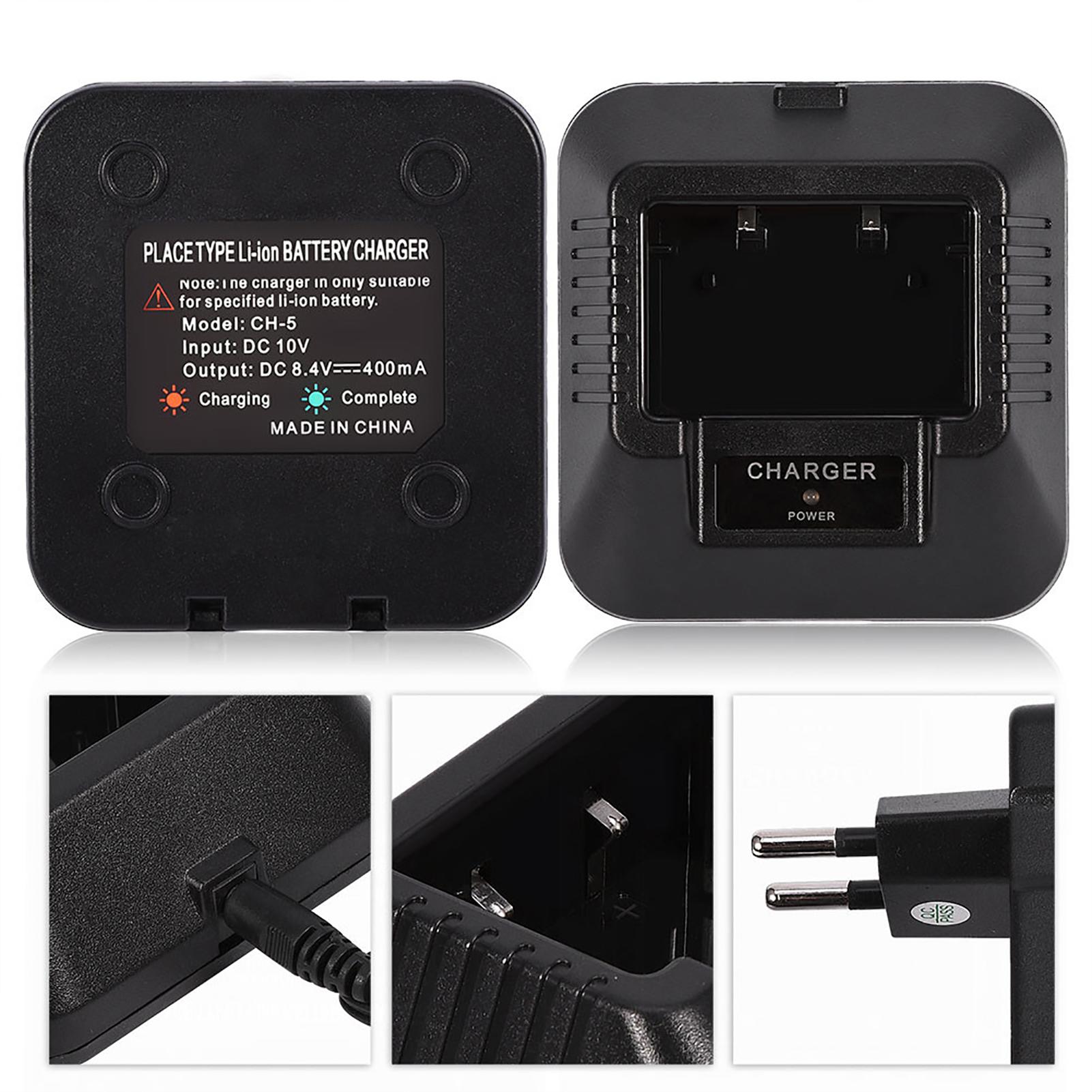 Adaptateur secteur chargeur de bureau pour Baofeng UV-5R 5RA 5RE Talkie-walkie radio bidirectionnelle EU Plug