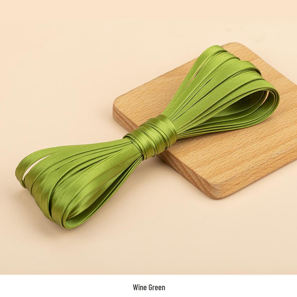 Hengmeihe Satin Cheongsam Paspelband - 0,6 cm Bügelfreie Saumeinfassung für Bekleidungszubehör