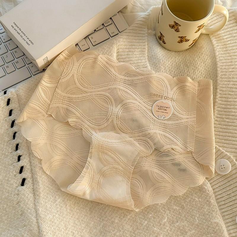 Female Summer Sexy Lace Pure Desire Wind Ice Silk Breathable Antibacterial No Trace Briefs