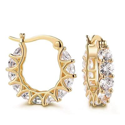 Hoop Earrings for Women Bridal Wedding Circle Earrings Jewelry