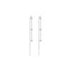 1Pc New 925 Silver Needle Star Tassel Earrings Small and Delicate Five Pointed Star Zircon Long Earrings Women's Fashion Jewelry