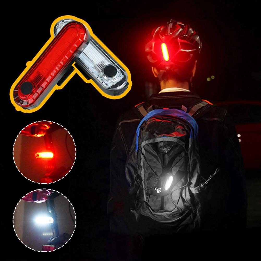 USB Rechargeable LED Bike Tail Light Bright Bicycle Rear Cycling Safety Flashlight For Night Riding Lighting Back Bicycle Tailli