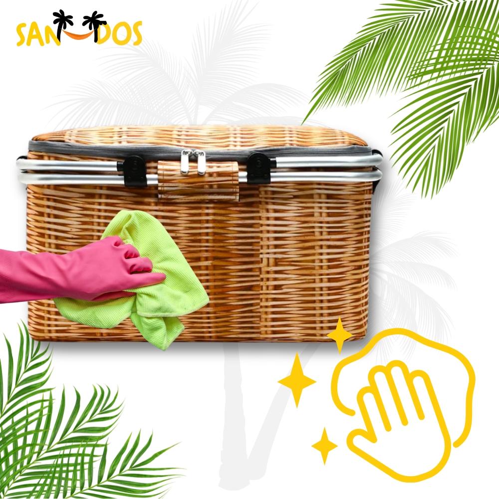 Termisk korgkorg för picknick, hopfällbar picknickkorg, shoppingkorg