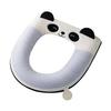 Toilet Mat with Handle Cartoon Panda Design Thickened Velvet Toilet Seat Cover Bathroom Dorm Hotel Accessories