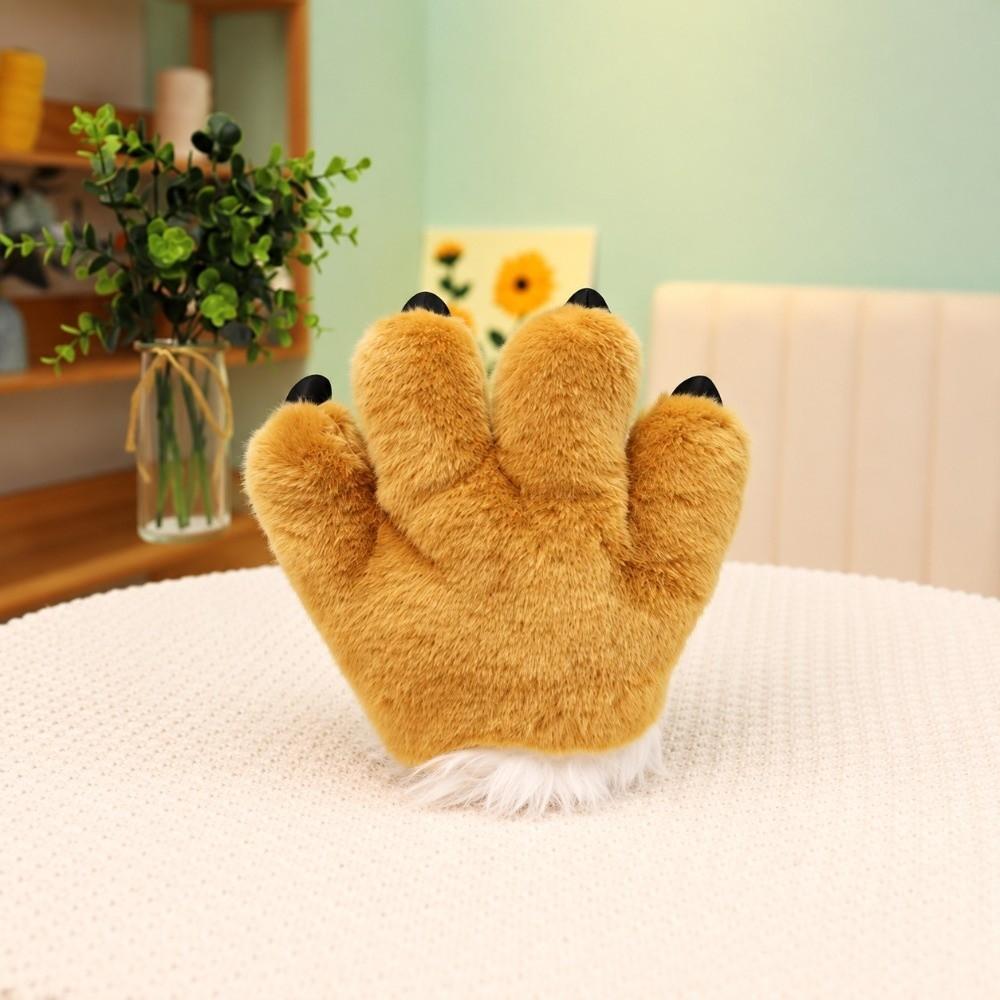Fluffy Simulated Tiger Tail Soft Padded Hand Warmers Charm Animal Stuffed Toys For Halloween