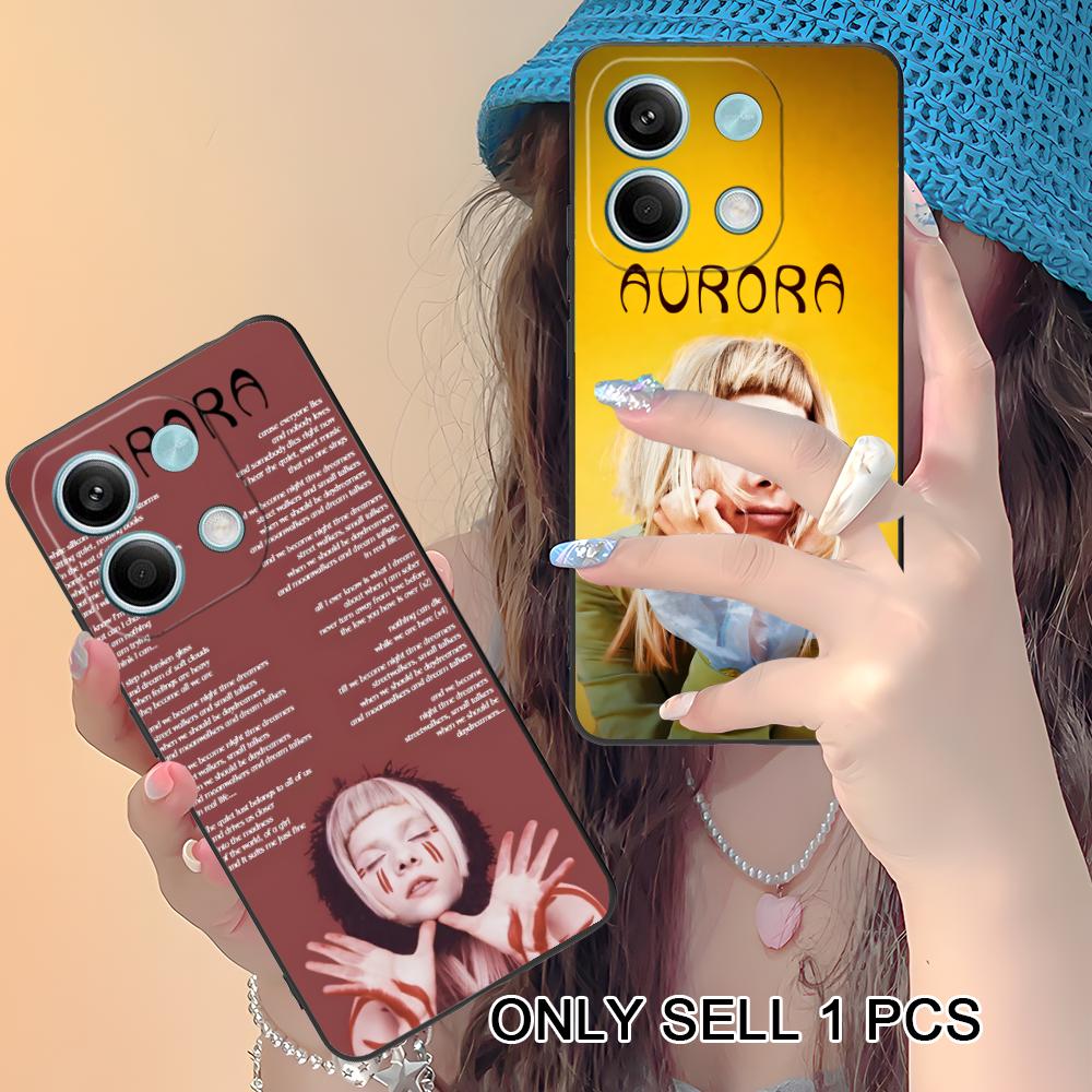Aurora Aksnes Matte TPU Mobile Phone Case for Xiaomi Redmi 15 14 13 12 A5 3 2 1 C Plus 4G 5G Colorful Printing Cover