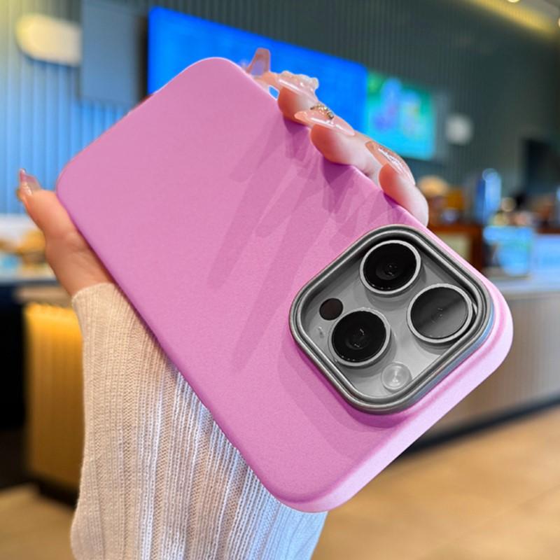 Luxury Matte Sandstone Soild Color Case for iPhone 16 16E 15 14 Plus 13 12 11 Pro Max Soft Silicone Shockproof Bumper Cover Capa