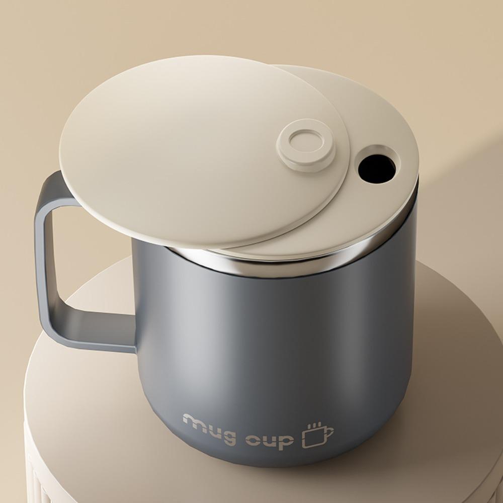 Portable 304 Stainless Steel Insulated Coffee Mug Sliding Cover Design 400 ML Drinking Cup Double Wall Sealed Tumbler Adult
