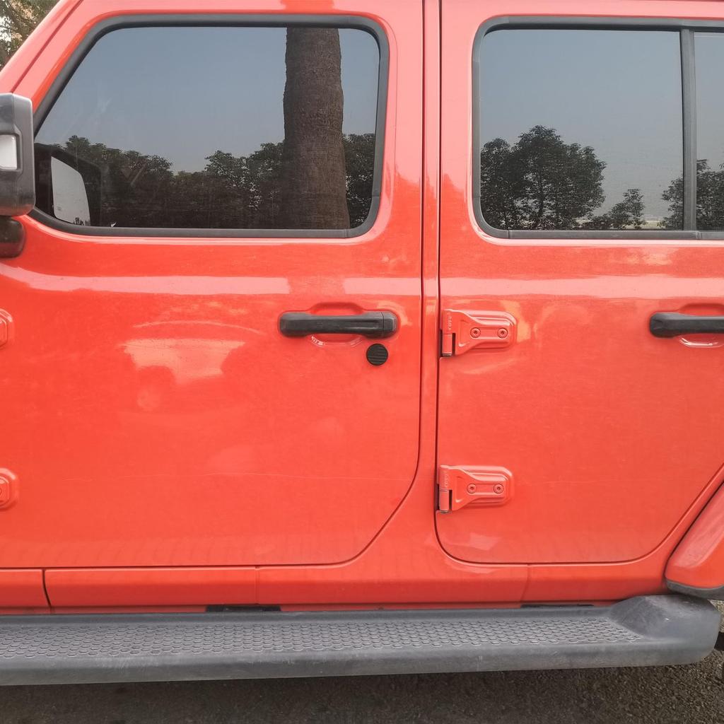 Timilge Magnetic Keyhole Cover 2018-2023 Wrangler JL JT Door Lock Protector Cover Door Security Accessories (Black Flag)