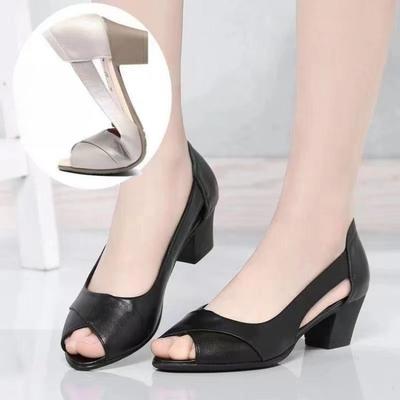 New Single Shoes Thick-heeled Fish-mouth Shoes Sandals Women's Shoes and High Heels