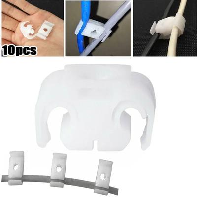 10X Car Brake Line Hose Pipe Fasteners Double Clip Brake Cable Clamp For OCTAVIA For LUPO SHARAN Tubing Fixed Line Clip