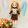 Long Hair 30cm Bjd Doll with Clothes Attractive Eyes Princess Makeup Ball Joint Doll  Babies