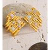 Eetit Stylish Unique Stainless Steel Zirconia Geometric Stud Earrings Trending 2025 Trade Jewelry Tarnish Resistant