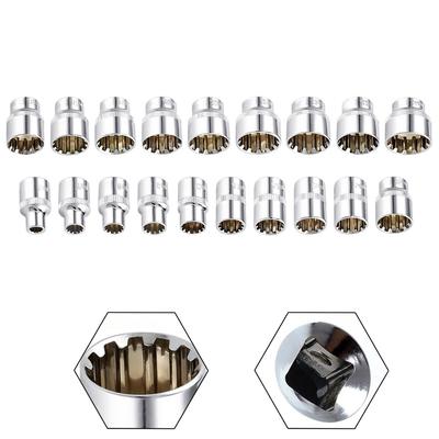 12 Point Socket Bit Socket 3/8\" Square Driver 6-24mm High Quality