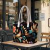 Bohemian Floral Tote Bag for Women Large Capacity Casual Shoulder Bag for Daily Shopping Travel Stylish Printed Handle Bag