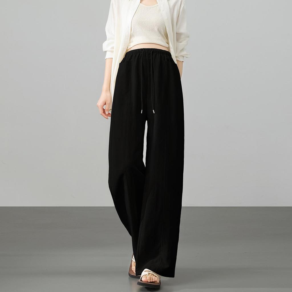 2026 New Linen Maternity Wide-Leg Pants: Thin, No Tightness, Perfect for Spring & Summer