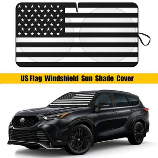 For Toyota Highlander Car Windshield Sun Shade US Flag UV Block Shield Cover