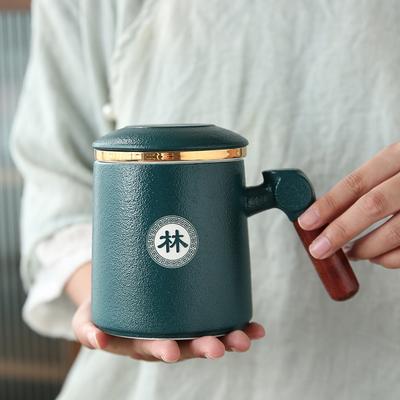 Ceramic Cup Tea Separation Office Cup With Lid Filter Business Souvenir Can Be Souvenir