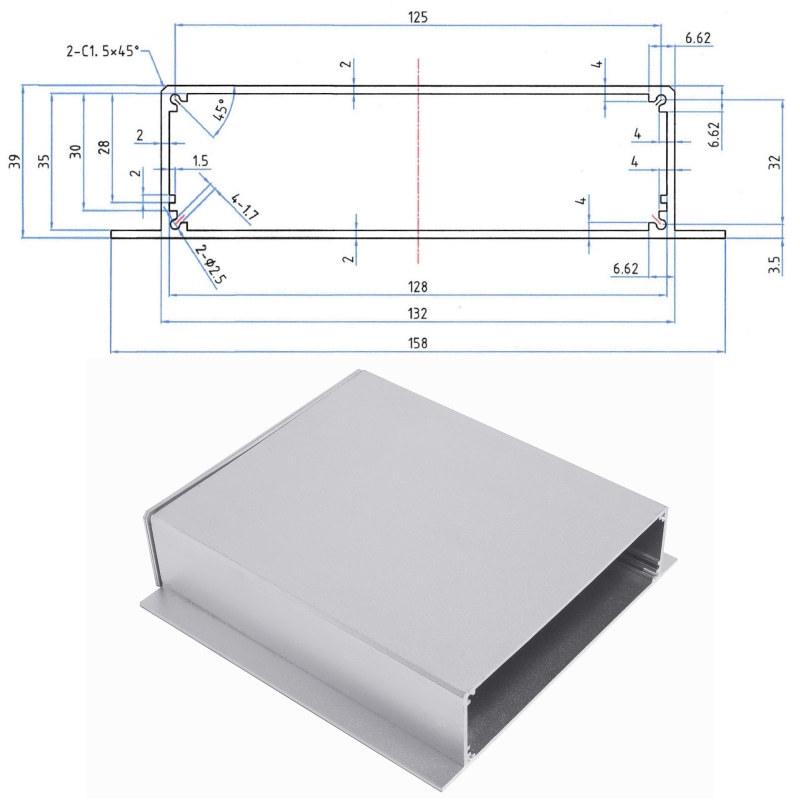 Custom CNC Machined Aluminum Alloy Shell with Drilling and Stamping