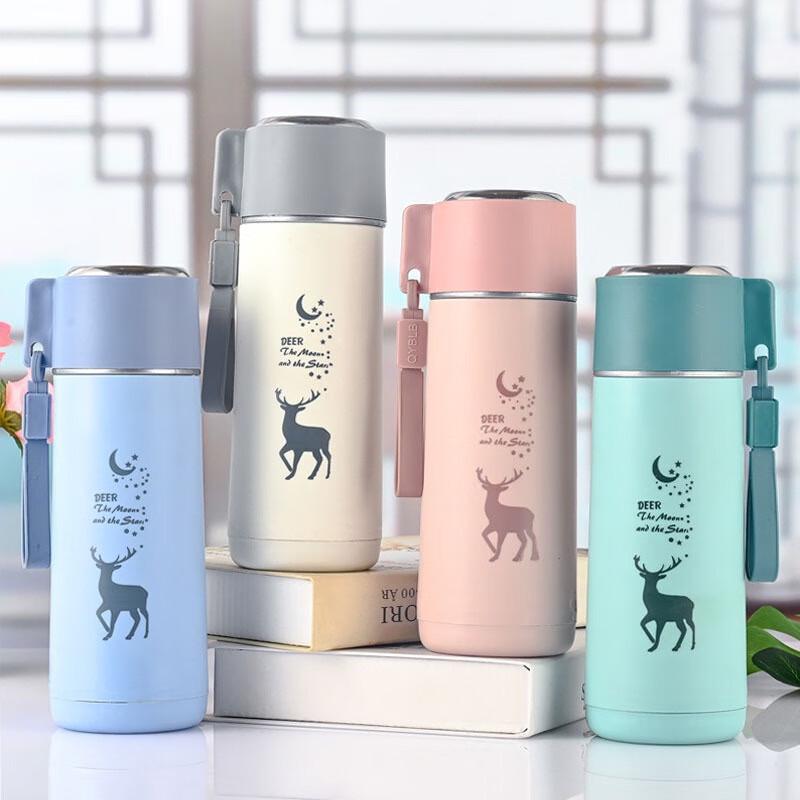 Sternen-Hirsch doppelwandiger Glas-Wasserbecher