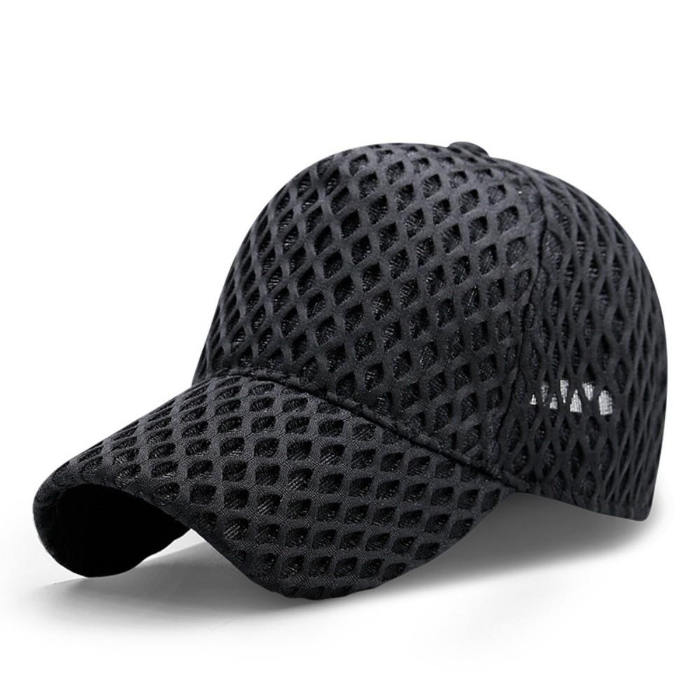 Adjustable Baseball Cap Mesh Sun Hat Fashion Snapback Hat Men чёрный
