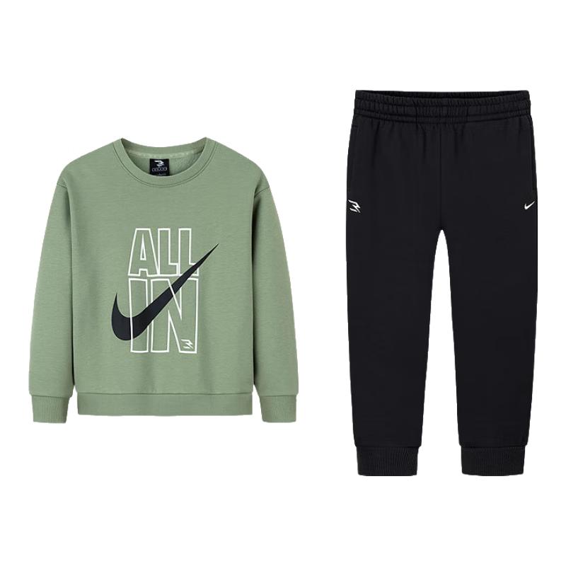 Nike Kids' Plush Long-Sleeve Tee & Sweatpants 2-Piece Set